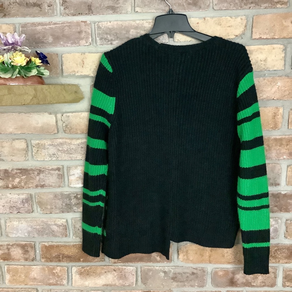 NINE WEST Striped Asymmetrical Knit Sweater SZ-L - Picture 9 of 9
